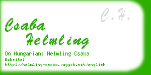 csaba helmling business card
